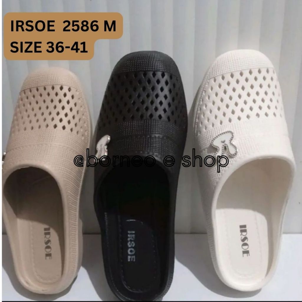 [BISA COD] IRSOE 2586 M,Sandal Selop Wanita Buckle Model Kekinian Anti Slip, Empuk, dan Nyaman