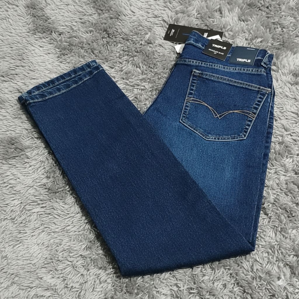 CELANA JEANS PANJANG  PRIA REGULER SLIM – ORIGINAL TRIPLE3 (MATAHARI) BEKAS LIKE NEW