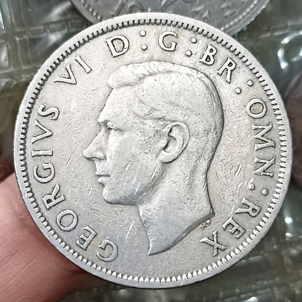 Koin Kuno Inggris (United Kingdom) Half Crown Tahun 1949