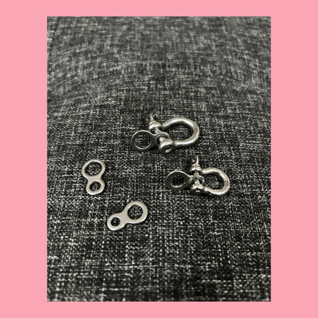 Ring 8 Stainless Sambungan Rantai ke Ring Omega Burung Macaw Kakatua African Grey