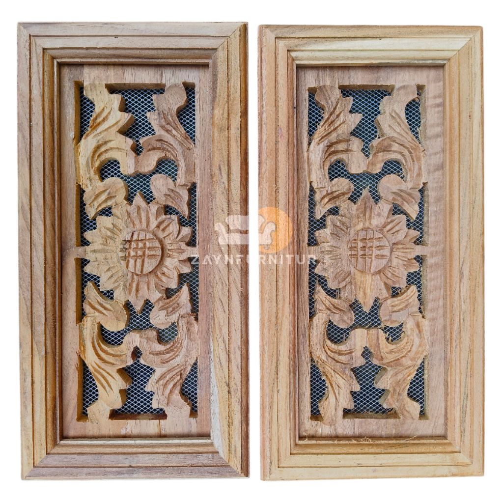 Loster Kayu Jati Motif + Kawat Nyamuk Kayu Jati Jepara