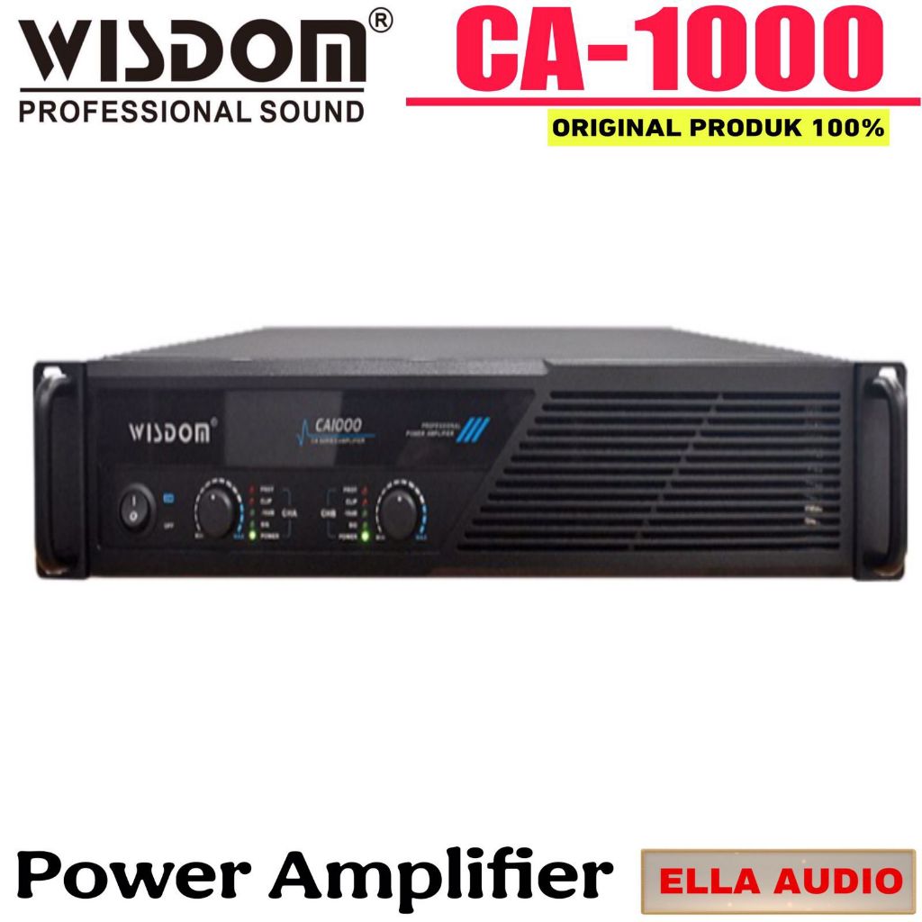 Power Amplifier Wisdom CA1000 CA-1000 Amplifier 2-Channel Wisdom CA 1000