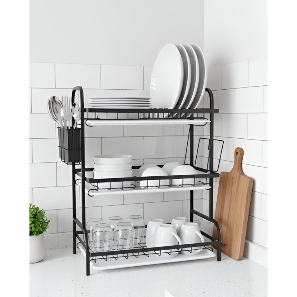 Rak Piring 3 Layer Stainless Steel / Narita Dish Drainer