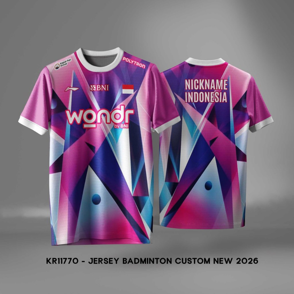 Jersey Badminton Gratis Custom Nama dan Logo