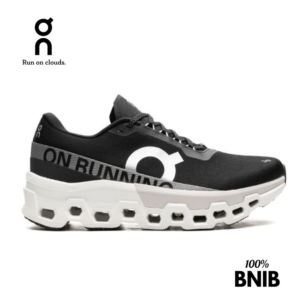 On Cloud Running Monster Black White