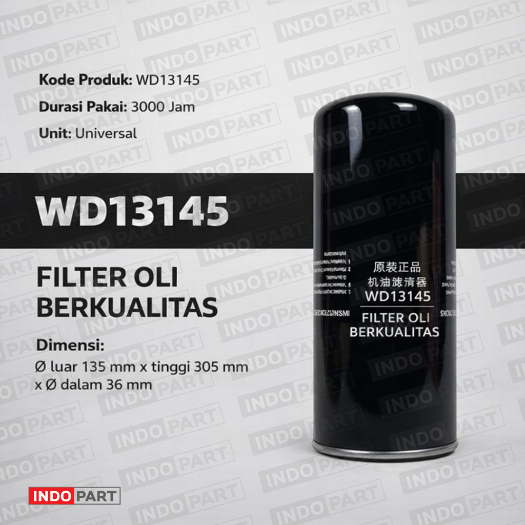 Filter Oli Kompresor Angin Screw RW 8300-40 WD 13145 | Oil Filter Kompresor Screw Industri Berkualit