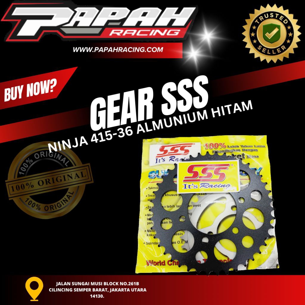 GEAR SSS NINJA 415-36 ALMUNIUM HITAM