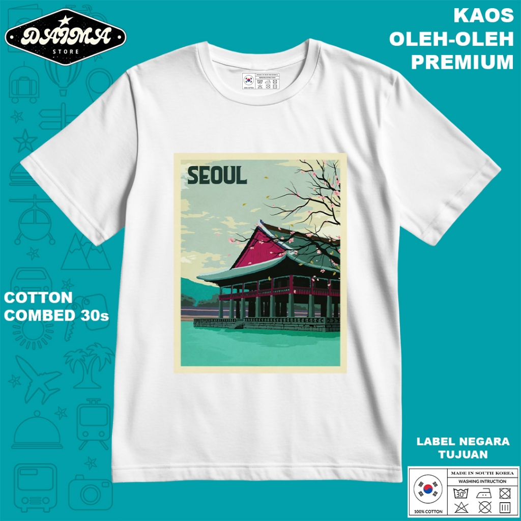 KAOS OLEH OLEH KOREA 40 PAKAI TAG LABEL KOREA ASLI BAJU SOUVENIR PREMIUM GIFT