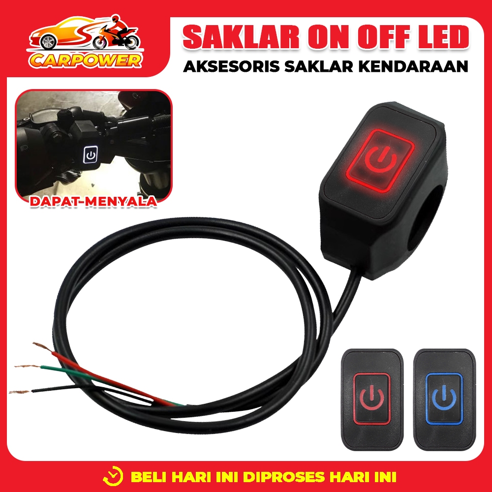 Saklar On Off LED Motor Dan Sepeda Dapat Menyala Saklar Modifikasi Kecil Berkualitas