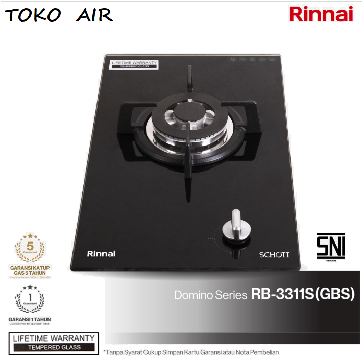 Rinnai Kompor Gas Tanam RB-3311S Kompor Gas Tanam 1 Tungku Rinnai RB 3311S (GBS)