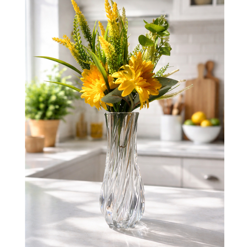 Vas Kaca Krystal/ Vasa Bunga Kaca Tinggi / Vas Kaca Kristal/ Vas Kaca Tinggi Elegan/ Vas Bunga Mewah