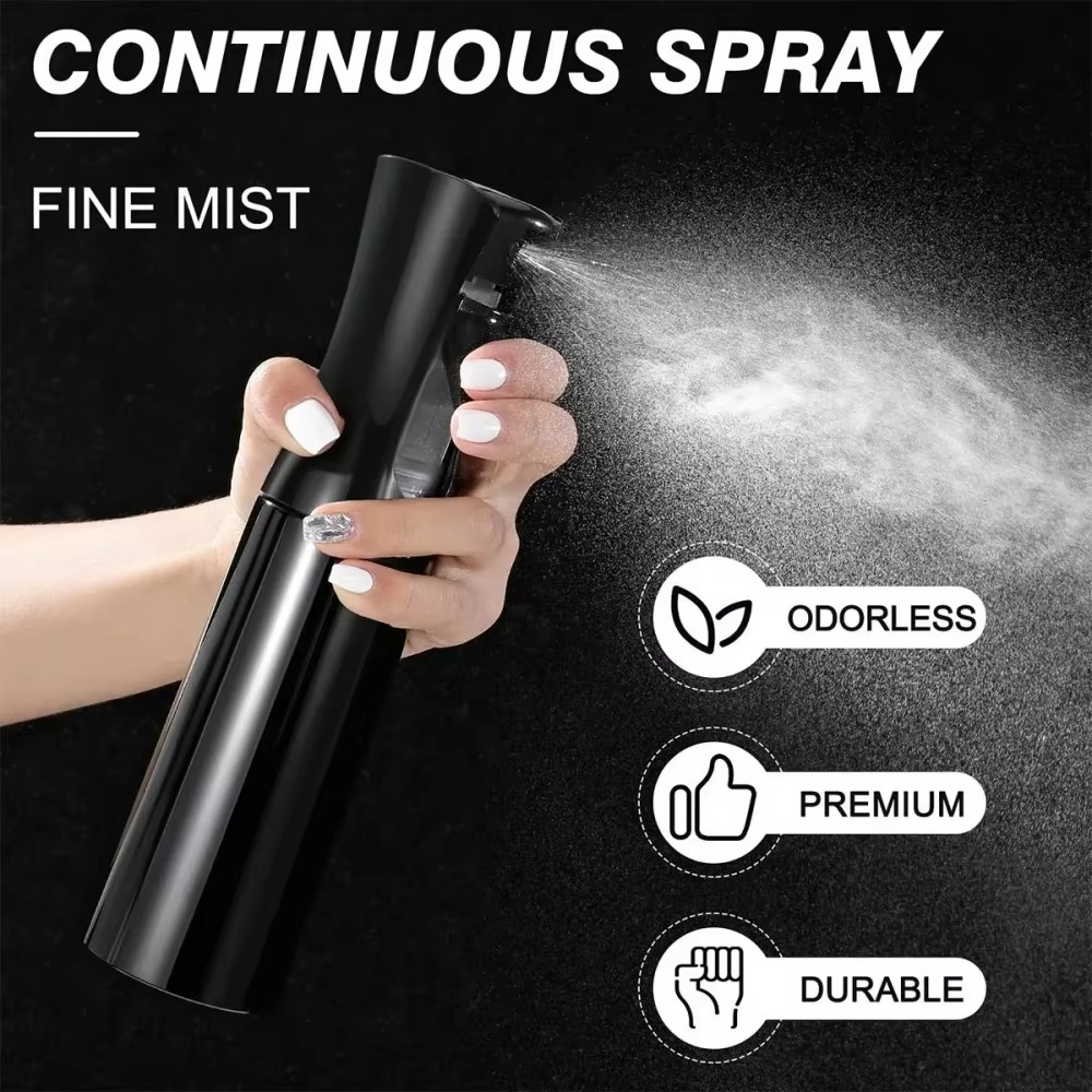Botol Alat Semprot Misty Spray Semprotan Air Halus Embun Kencang Disinfectan Disinfektan 200ML Hitam Putih Merah Warna Pastel Hijau Kuning Pink Ungu Transparan Air Mist High Pressure Continuous Spray Bottle Hair Care Water Replenishing Refill 200 ml