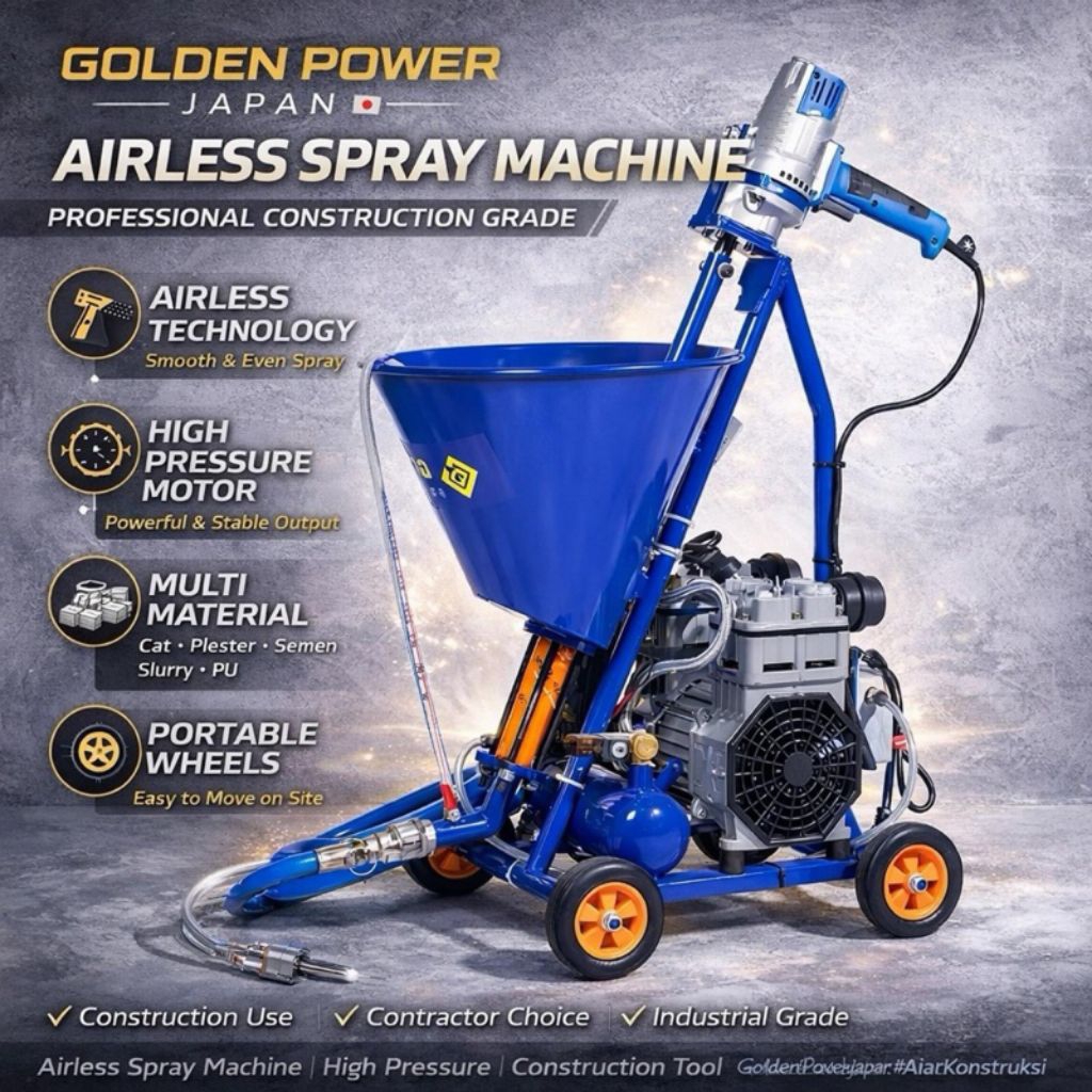 Mesin Semprot Cat, Plester & Semen Anti Air Tekanan Tinggi