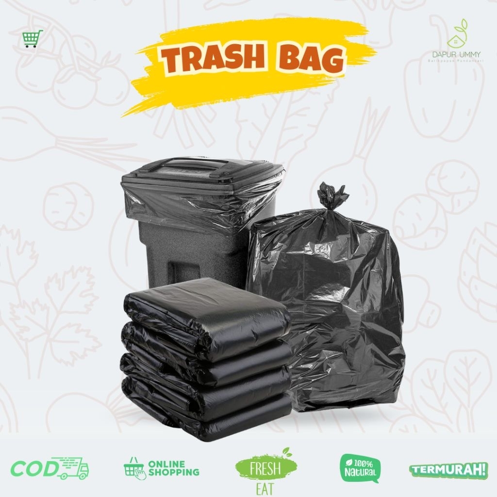 TRASH BAG • Plastik Hitam Besar 80x100