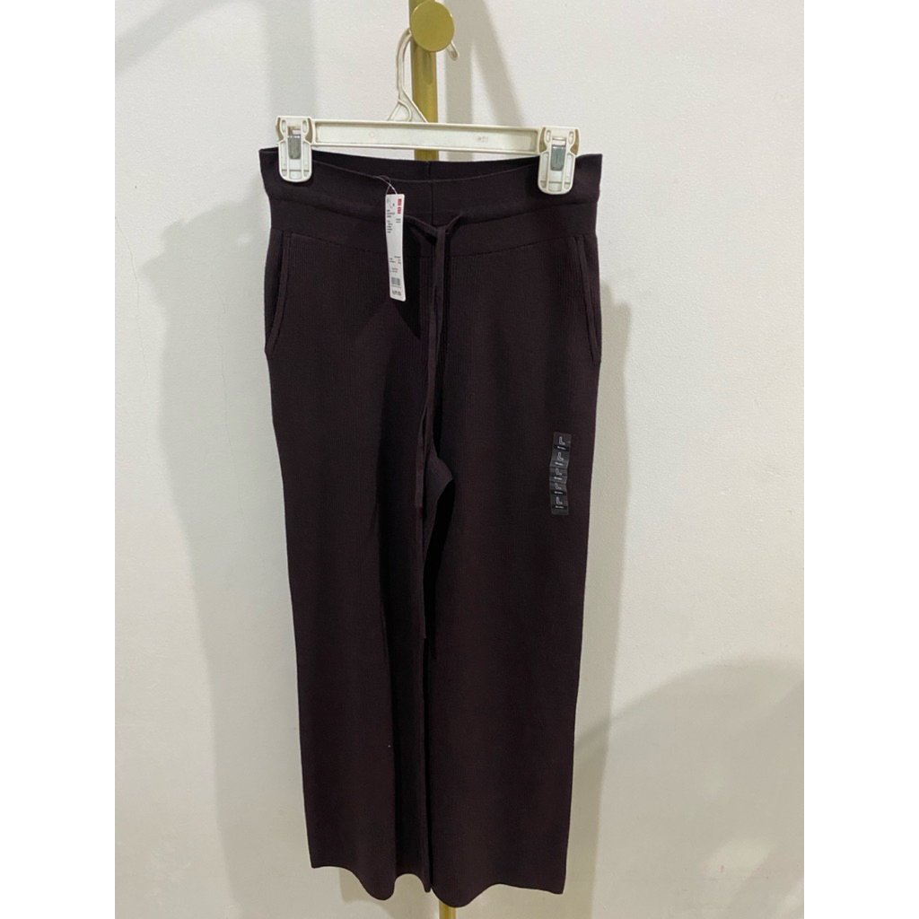 Celana Knit Uniqlo Wine Size L