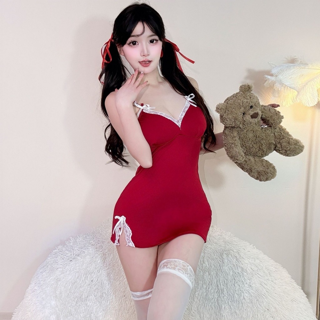 MSBOBO Sexy Lengerie Hot Seksi Baju Tidur wanita Sexy mini dress Satin Baju Rumahan Renda Lace