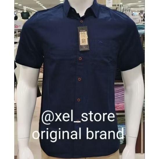 KEMEJA LENGAN PENDEK RICARDO ORIGINAL NAVY PREMIUM
