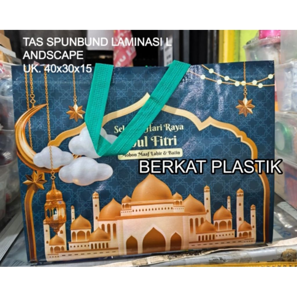 Tas Spunbond Idul Fitri Laminasi 30x40x15