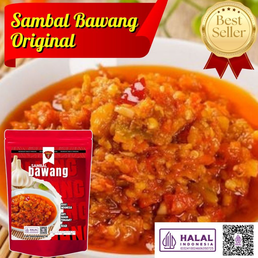 150gr Sambal Bawang Nendang/ Sambal Bawang Gurih/ Sambal Bawang Original/ Sambal Bawang Asli/ Sambal