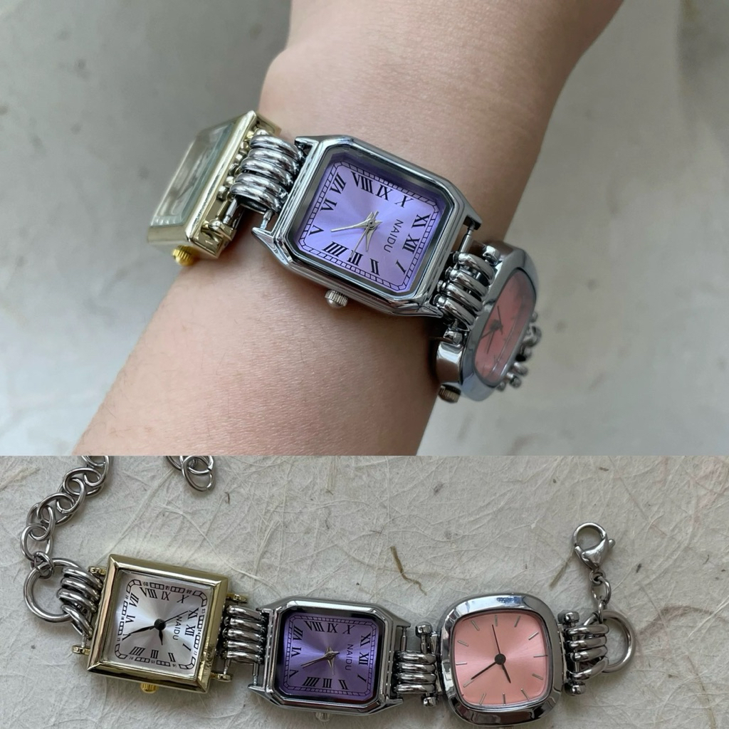 Jam Tangan wanita Vintage Korea Japan y2k Jam Gelang Watch Bracelet Jam Manik Manik yang Charm Watch