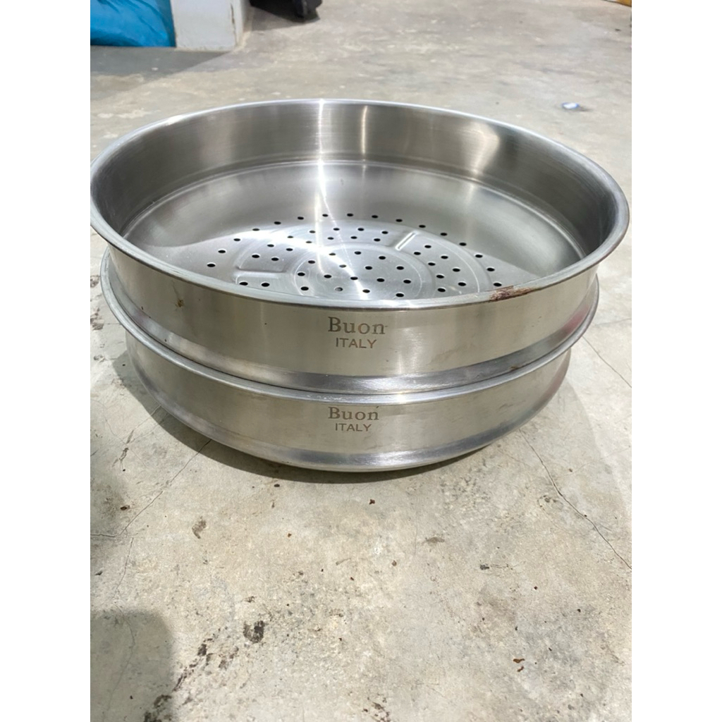 PL Set Kukusan / Pengkukus Besar BUON Stainless Mulus Diameter 33cm