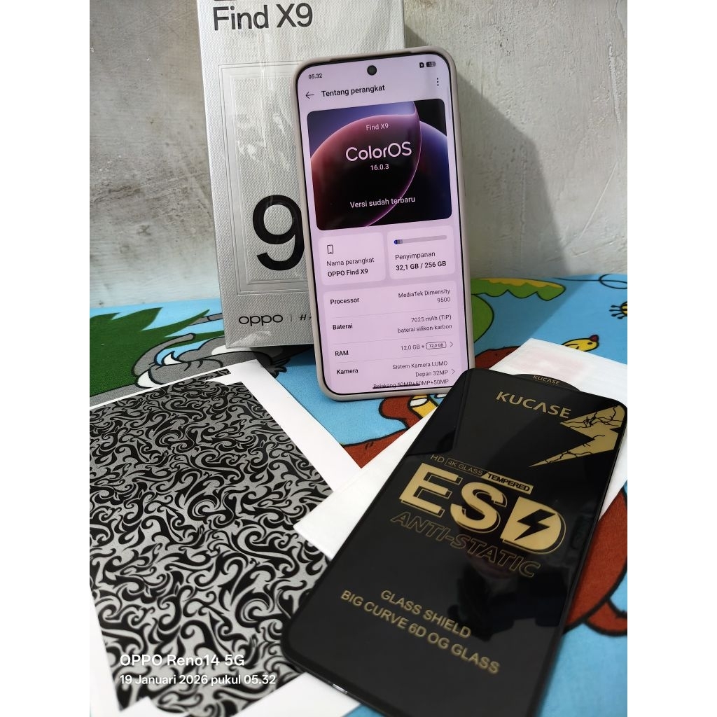 Oppo Find X9 12/256gb Silver Grey Perak Abu Bekas Second