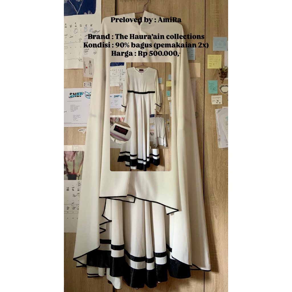 Abaya set khimar putih