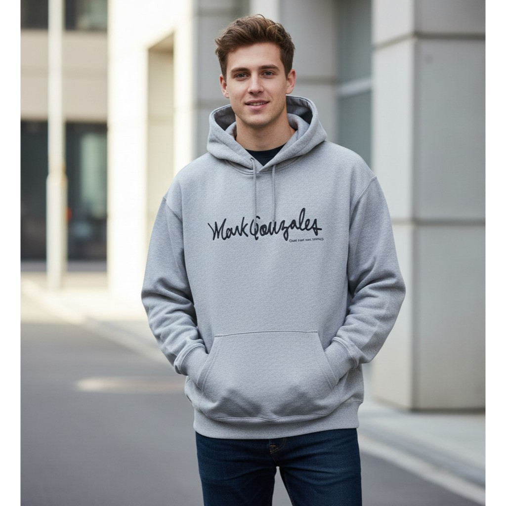 Mark Gonzales Sign Logo Hoodie Grey Original