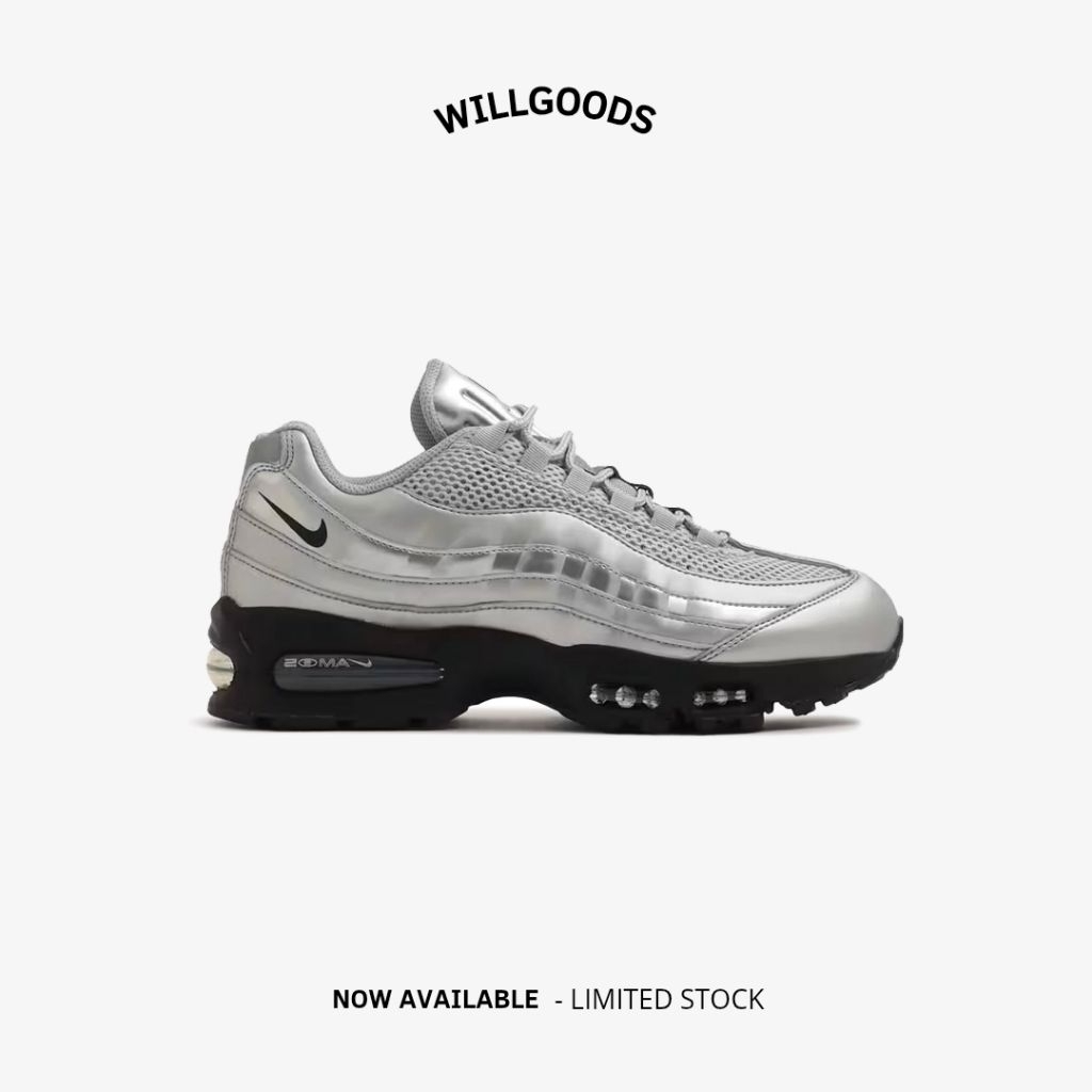 Nike Air Max 95 Big Bubble Metallic Silver Original Resmi