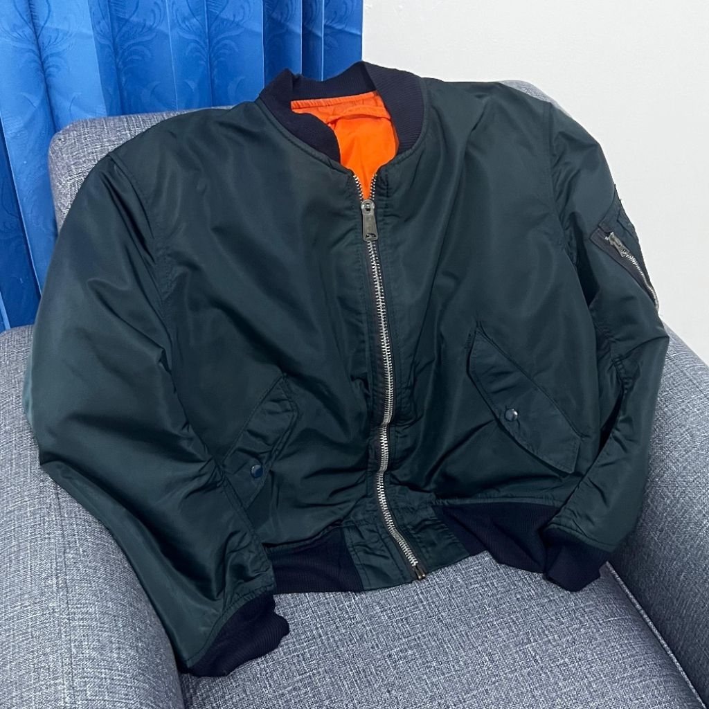 Alpha Industries MA1 Dark Green Bomber Jacket