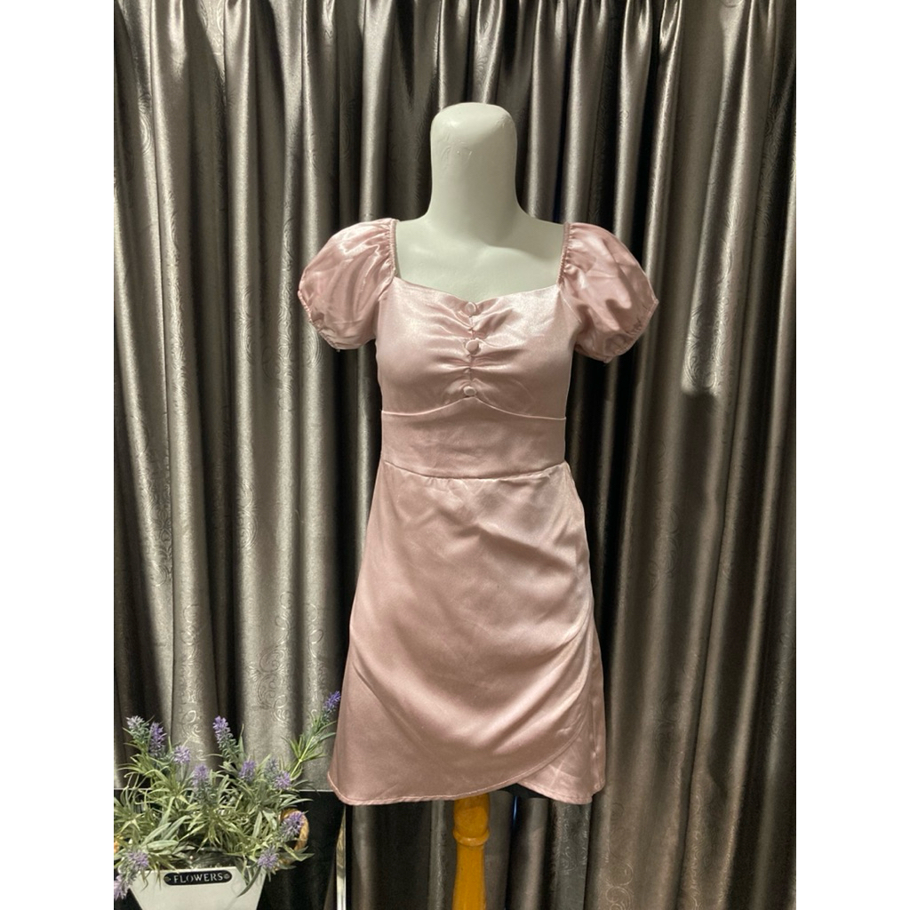 Mini Dress party satin backless