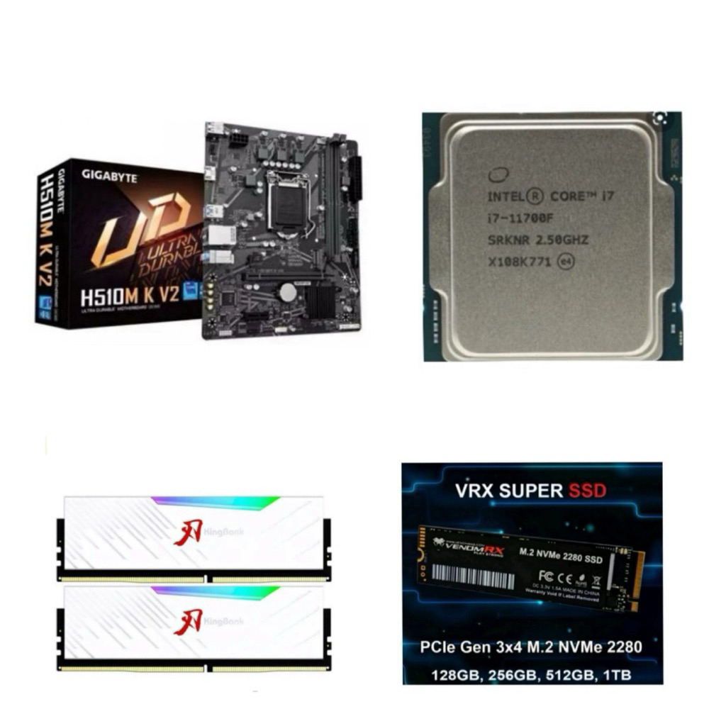 Paket Processor Intel Core i7 11700 / i7 11700F Tray Gen 11 LGA 1200 DDR4 NVME