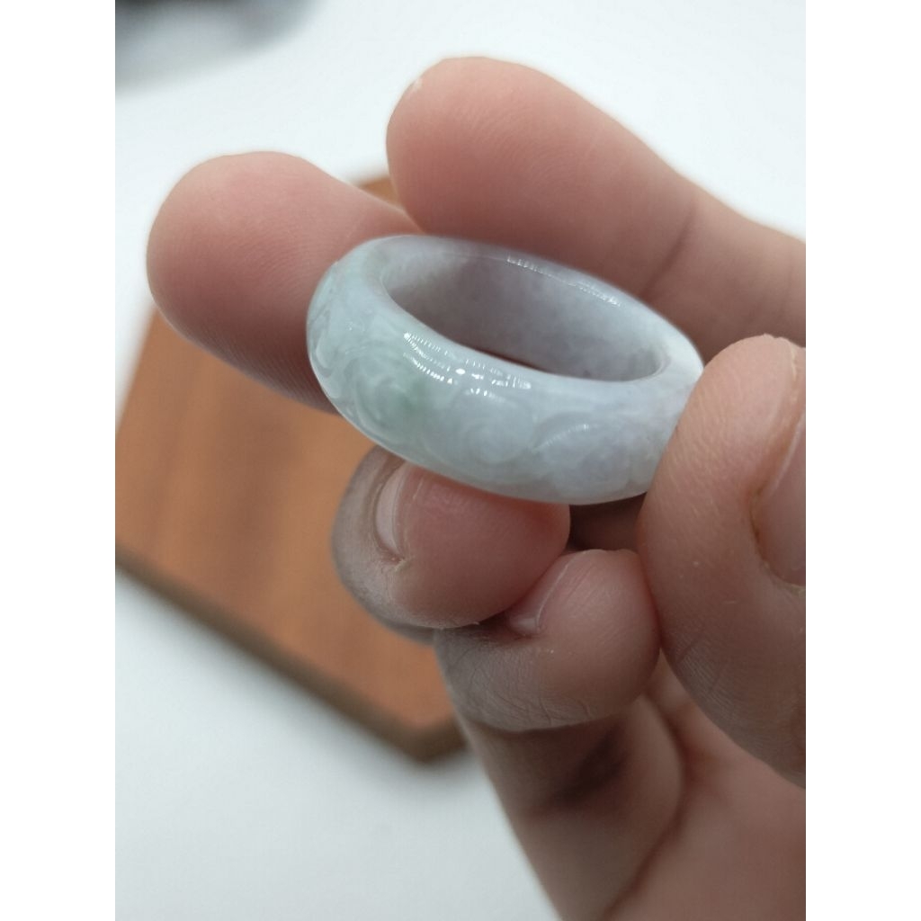 Giok Burma Ruyi Ring (jadeite jade)