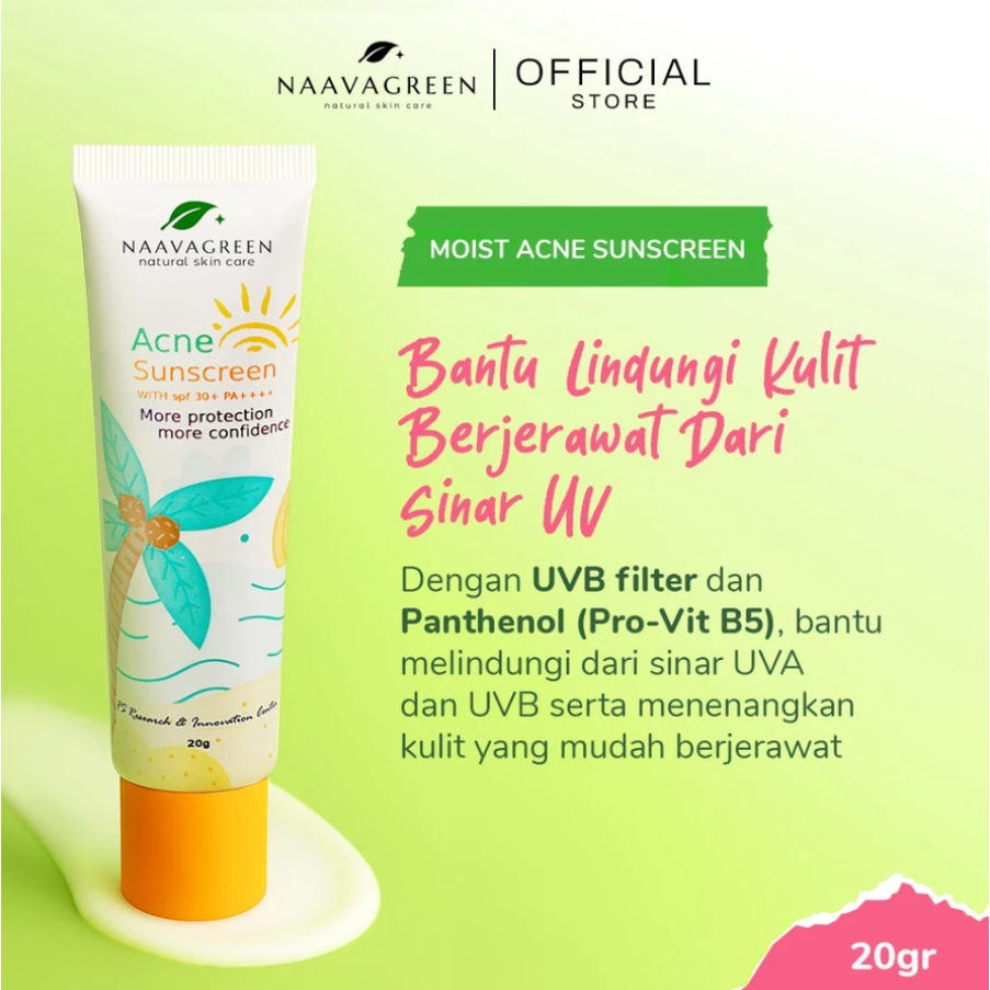 [100%ORI] NAAVAGREEN ACNE SUNSCREEN / TIRAI / SUBLOCK  - NAVAGREEN - NAVA GREEN - NAVAAGREEN - NAVAA