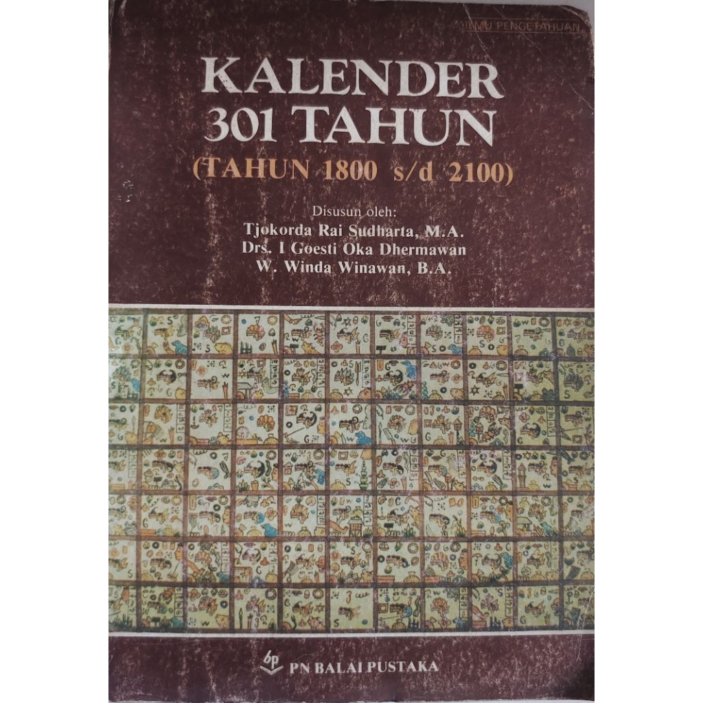 BUKU KALENDER 301 TAHUN BEKAS ORIGINAL