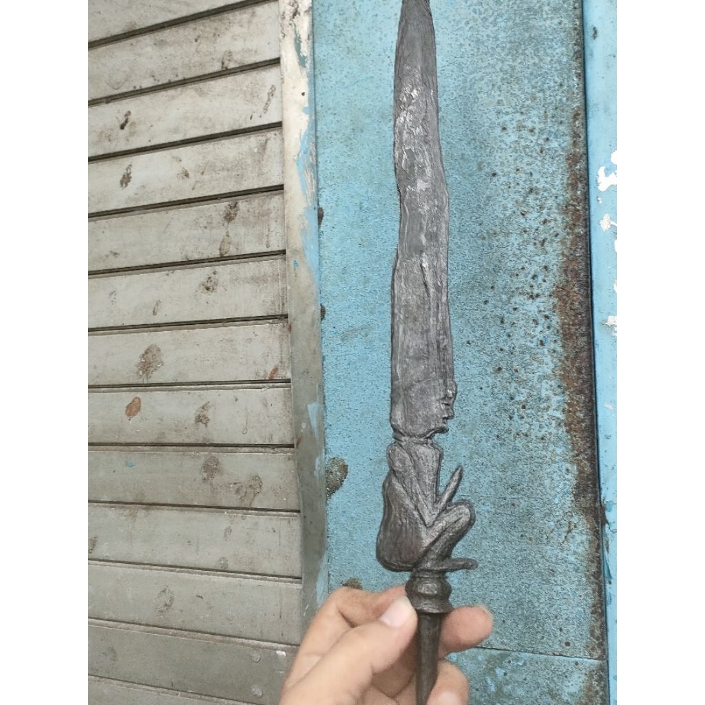 Pusaka Keris Sajen Majapahit Antik - Keris Koleksi Seni Besi Tua Langka - Dekorasi Estetik Unik
