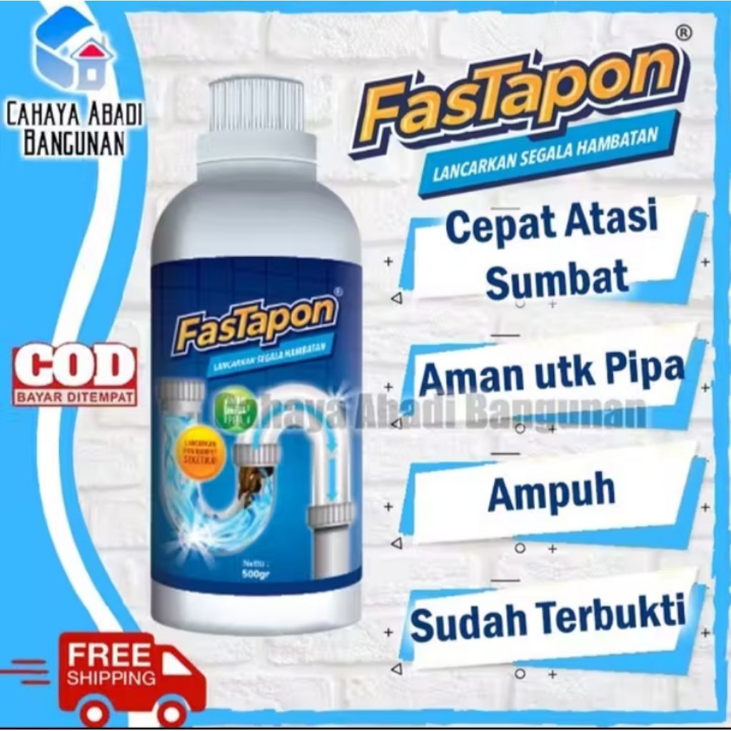 FasTapon Cairan Anti Sumbat Wc Saluran Air Wastafel Mampet Yang Bekerja Dengan Cepat dan Praktis