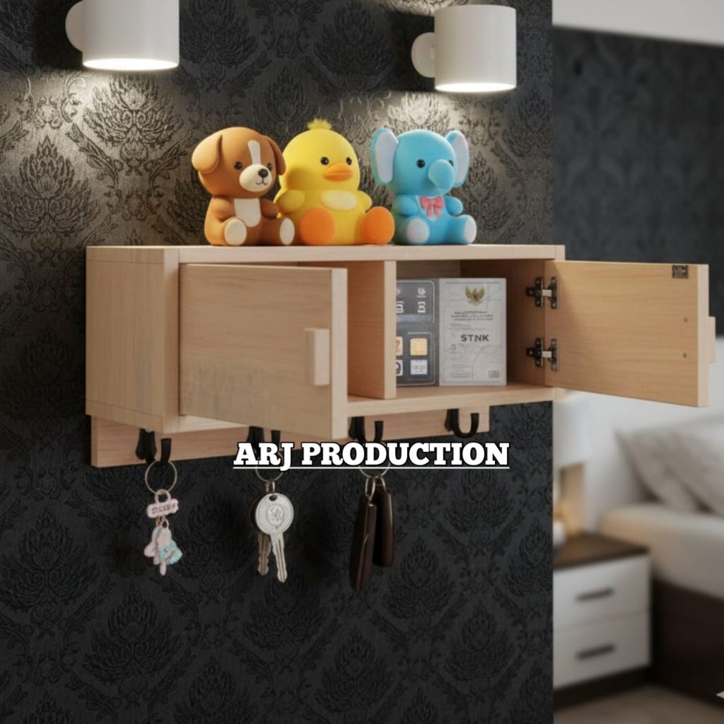 Rak Dinding Laci/Rak Dindibg Serbaguna/Rak Kosmetic/Kitchenset Mini/Gantungan Kunci/Gantungan Baju M