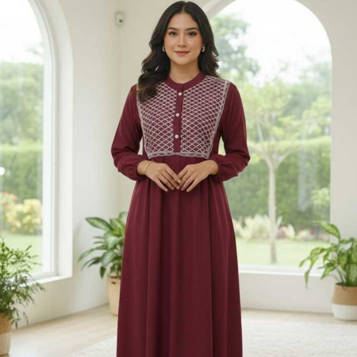 Yurai Dress Brukat Premium Gamis Wanita Muslimah Terbaru