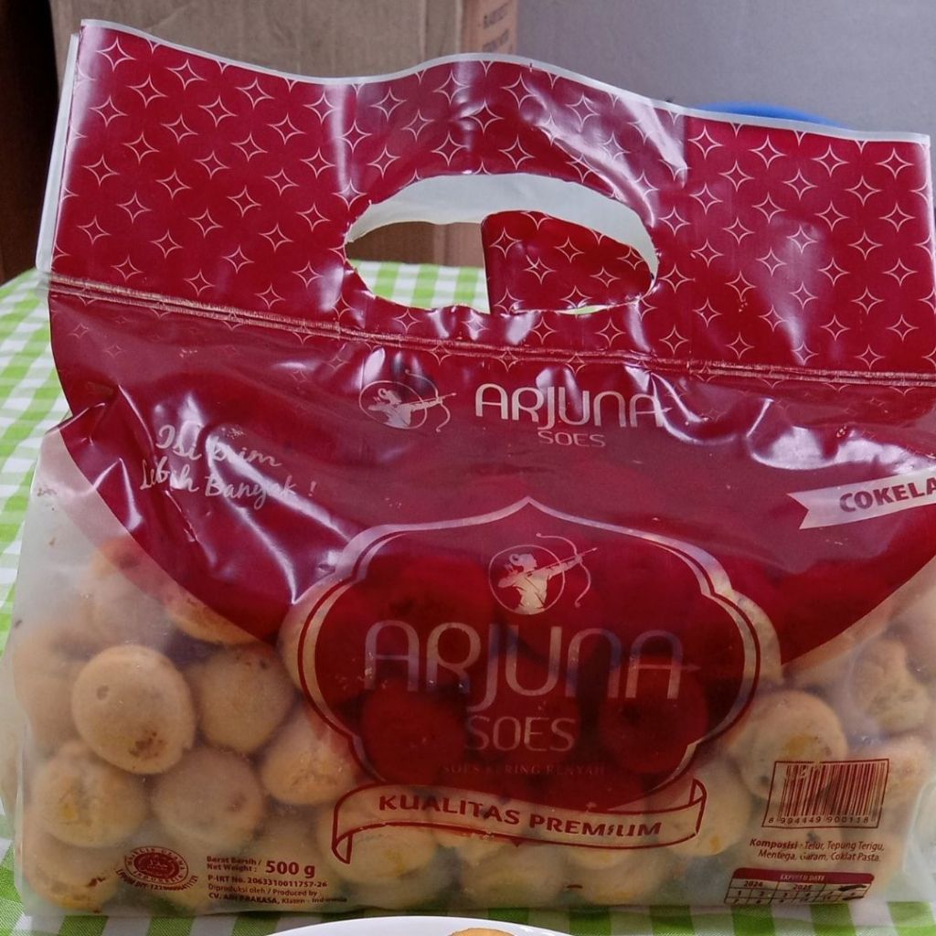 ARJUNA SOES Sus Kering Coklat Lumer 500gr Rasa Coklat Manis
