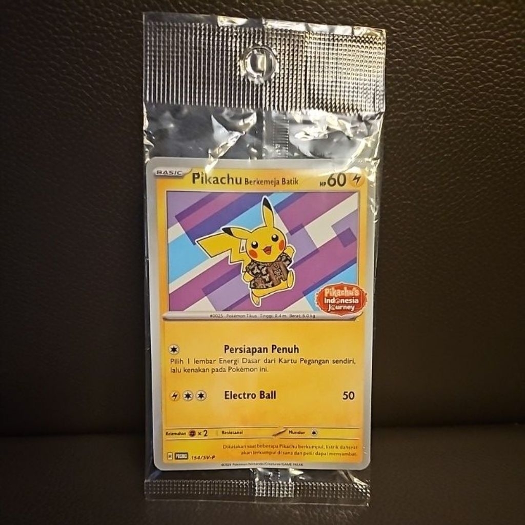 kartu Pikachu berkemeja batik (BARU)