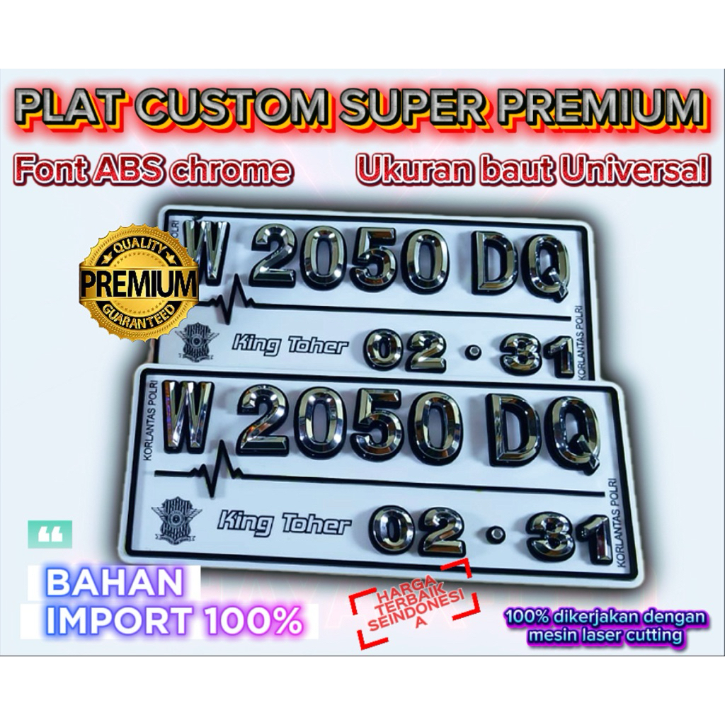 Custome variasi motor, braket plat nomor motor, plat led motor, plat timbul motor, plat timbul mewah