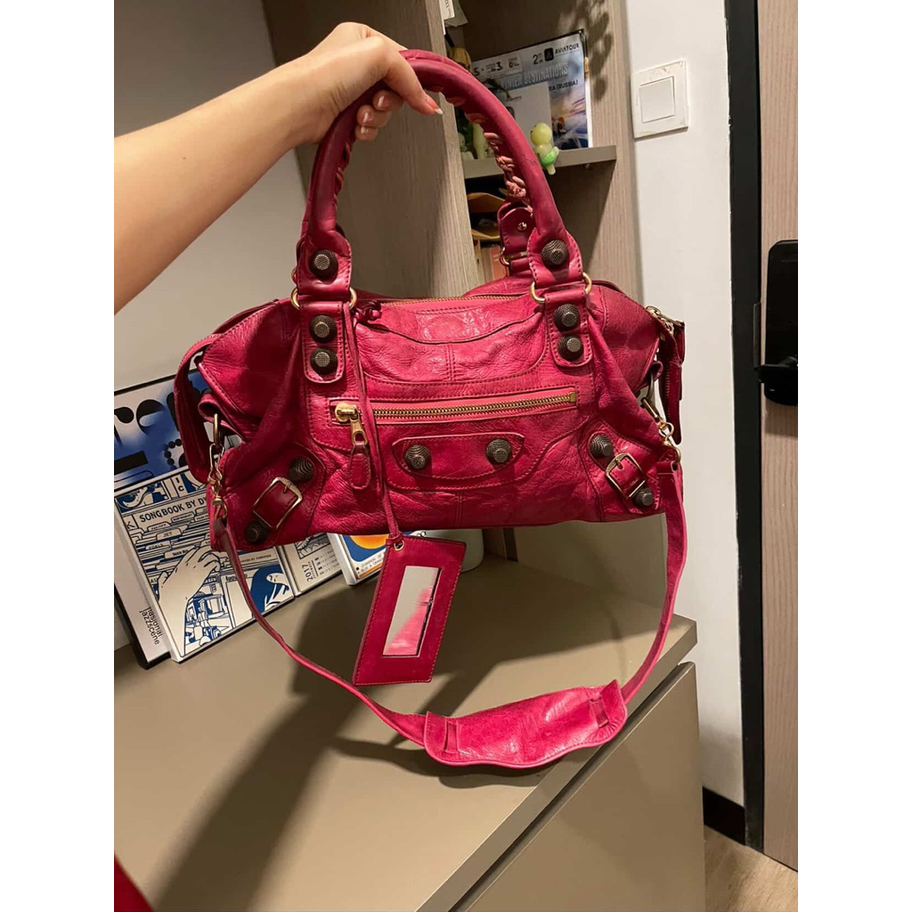 SOLD | Balenciaga City Giant Stud in Fucshia Pink | request order by chat | On Fix