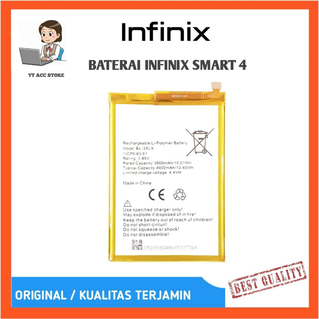 Batre Baterai Infinix Smart 4 BL-39LX BL 39LX Original