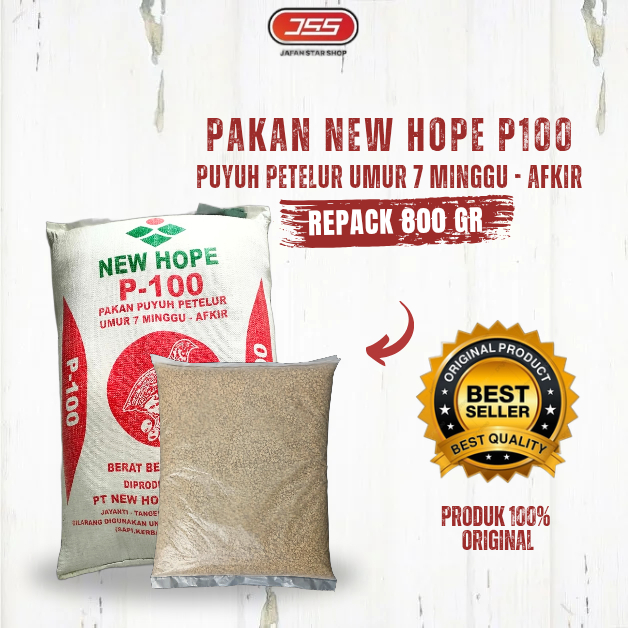 Pakan Burung Puyuh P100 dikemas 800 gram