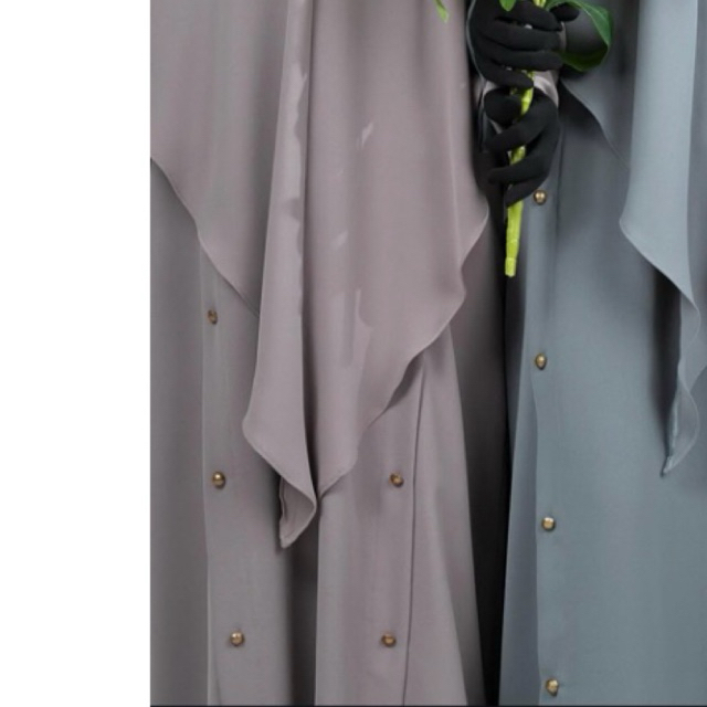 PRELOVED SET LANA ABYA FUSE KHIMAR LONG ALJENNA AL JENNA DRIFTWOOD