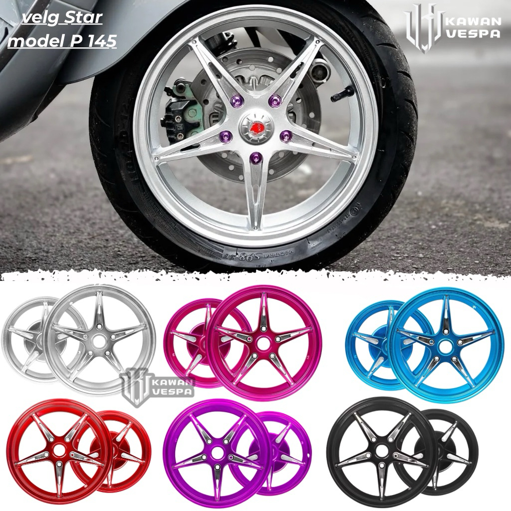 Velg Star Model P 145 NoBrand Untuk Vespa Matic Sprint Primavera S125 LX