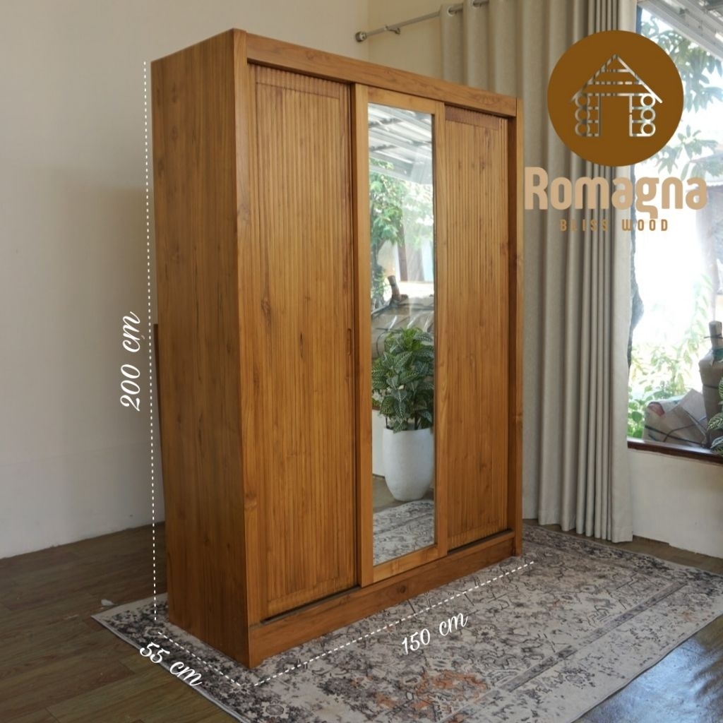 lemari pakaian kayu jati lemari pakaian minimalis lemari pakaian pintu geser kayu lemari pakaian 3 p