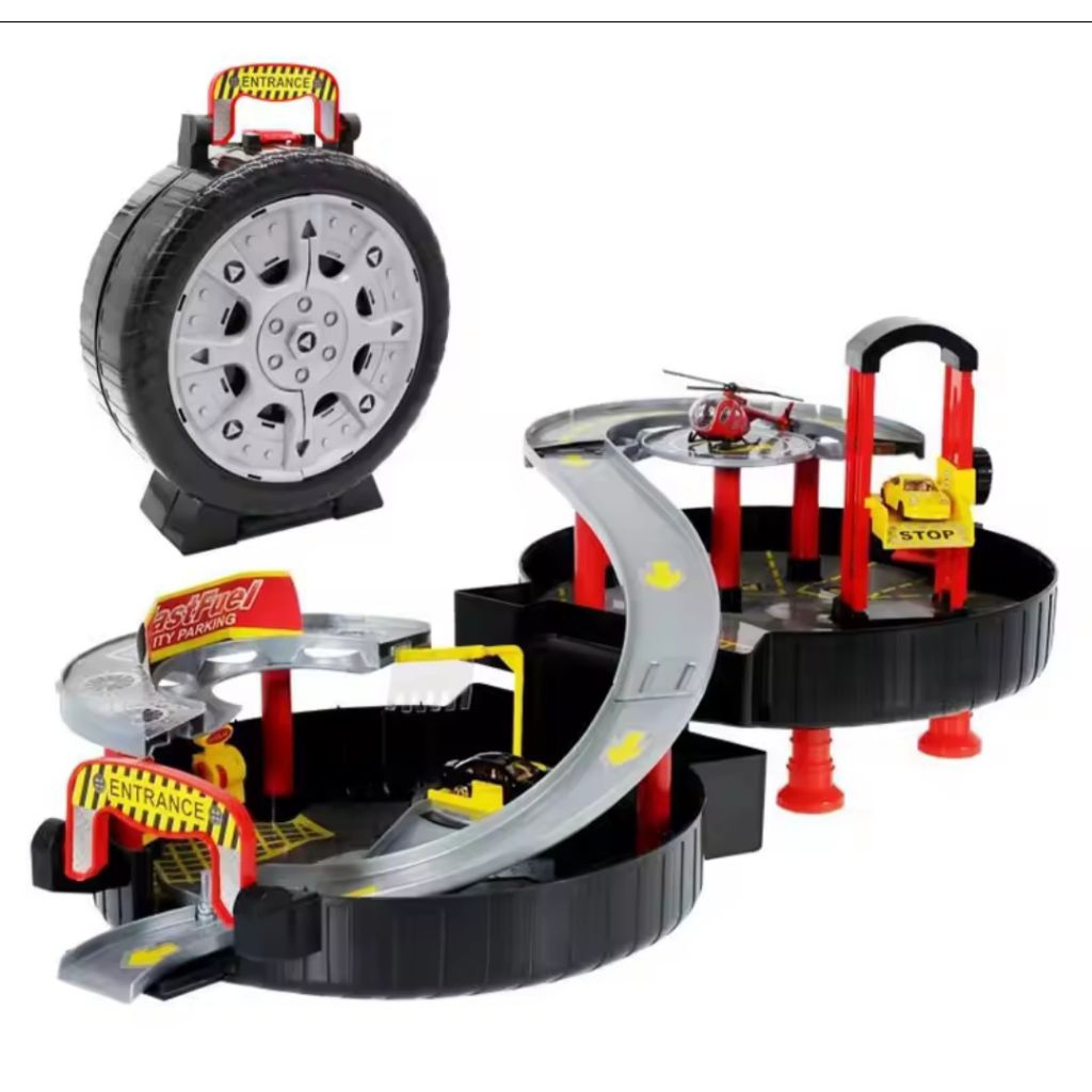 GARAGE PLAY SET DISNEY PIXAR CARS - MAINAN PARKIR TRACK RODA TRACK DISNEY