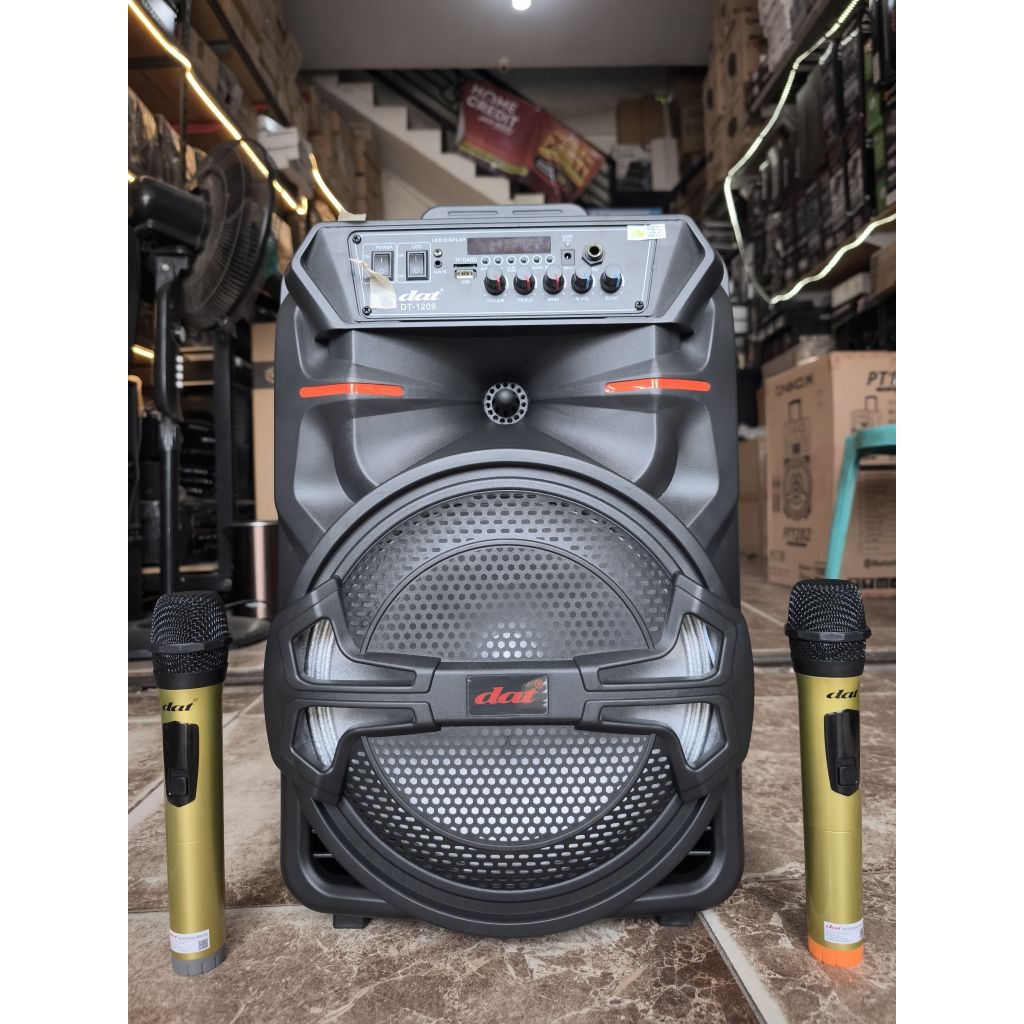 speaker dat DT 1209 / speaker dat 12 inc free 2 mik wireless